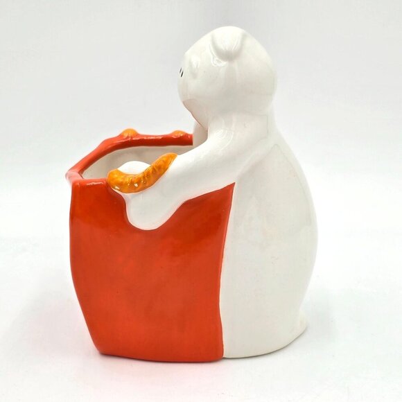 Vintage American Greetings Ghost "Trick Or Treat" Ceramic Candle Votive Holder - Picture 6 of 12